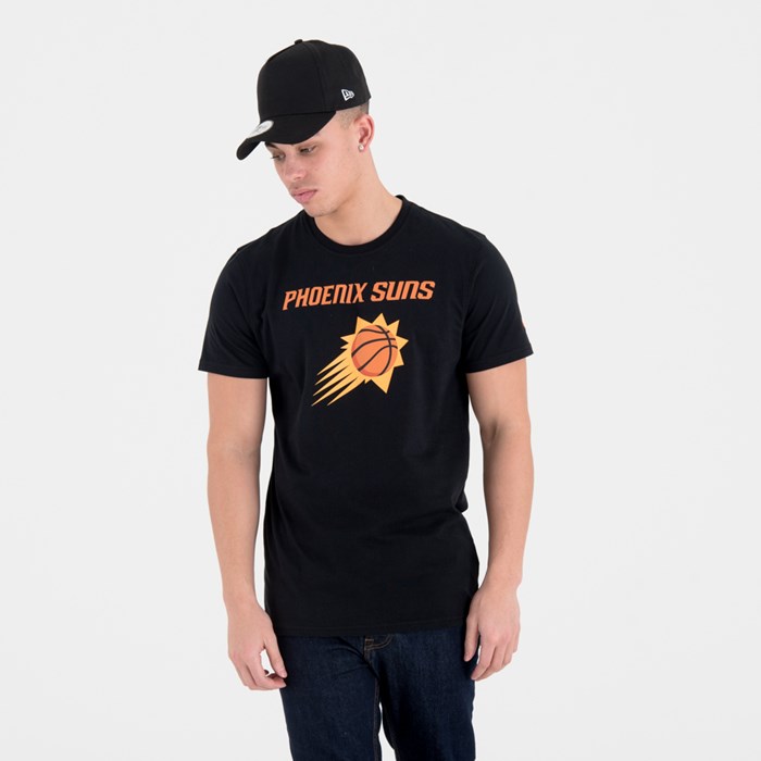 Phoenix Suns Team Logo Miesten T-paita Mustat - New Era Vaatteet Myynti FI-958734
